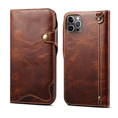 Funda de Cuero Cartera con Soporte Carcasa MT1 para Apple iPhone 14 Pro Max Marron Claro