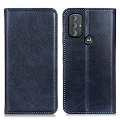 Funda de Cuero Cartera con Soporte Carcasa N01P para Motorola Moto G Power (2022) Azul