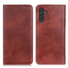 Funda de Cuero Cartera con Soporte Carcasa N01P para Samsung Galaxy A04s Marron