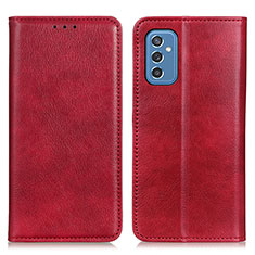 Funda de Cuero Cartera con Soporte Carcasa N01P para Samsung Galaxy M52 5G Rojo