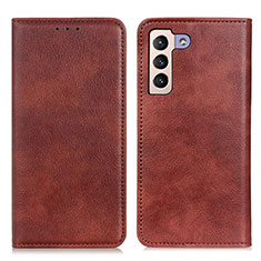 Funda de Cuero Cartera con Soporte Carcasa N01P para Samsung Galaxy S21 5G Marron