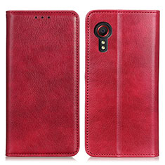 Funda de Cuero Cartera con Soporte Carcasa N01P para Samsung Galaxy XCover 5 SM-G525F Rojo