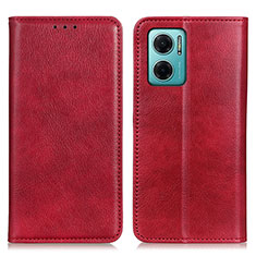 Funda de Cuero Cartera con Soporte Carcasa N01P para Xiaomi Redmi Note 11E 5G Rojo