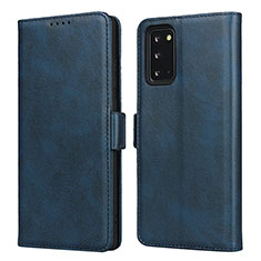 Funda de Cuero Cartera con Soporte Carcasa N02 para Samsung Galaxy Note 20 5G Azul