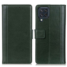 Funda de Cuero Cartera con Soporte Carcasa N02P para Samsung Galaxy M32 4G Verde