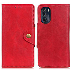 Funda de Cuero Cartera con Soporte Carcasa N03P para Motorola Moto G 5G (2022) Rojo