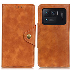 Funda de Cuero Cartera con Soporte Carcasa N03P para Xiaomi Mi 11 Ultra 5G Marron