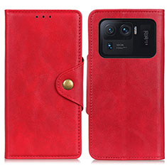 Funda de Cuero Cartera con Soporte Carcasa N03P para Xiaomi Mi 11 Ultra 5G Rojo