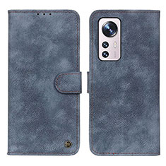 Funda de Cuero Cartera con Soporte Carcasa N03P para Xiaomi Mi 12S 5G Azul