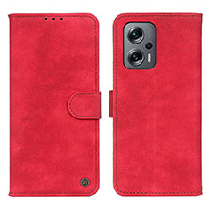 Funda de Cuero Cartera con Soporte Carcasa N03P para Xiaomi Poco X4 GT 5G Rojo