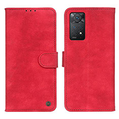 Funda de Cuero Cartera con Soporte Carcasa N03P para Xiaomi Redmi Note 11 Pro 4G Rojo