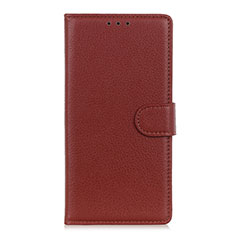 Funda de Cuero Cartera con Soporte Carcasa N04 para Huawei P40 Marron