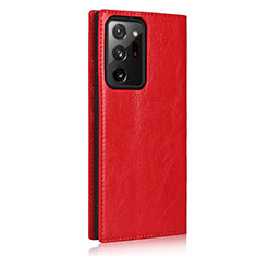 Funda de Cuero Cartera con Soporte Carcasa N04 para Samsung Galaxy Note 20 Ultra 5G Rojo