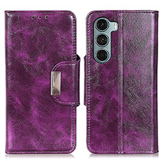 Funda de Cuero Cartera con Soporte Carcasa N04P para Motorola Moto Edge S30 5G Morado