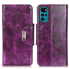 Funda de Cuero Cartera con Soporte Carcasa N04P para Motorola Moto G22 Morado