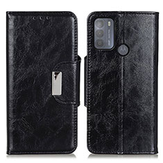 Funda de Cuero Cartera con Soporte Carcasa N04P para Motorola Moto G50 Negro