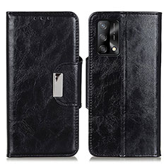 Funda de Cuero Cartera con Soporte Carcasa N04P para Oppo A95 4G Negro