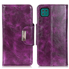 Funda de Cuero Cartera con Soporte Carcasa N04P para Samsung Galaxy F42 5G Morado