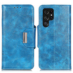 Funda de Cuero Cartera con Soporte Carcasa N04P para Samsung Galaxy S21 Ultra 5G Azul Cielo