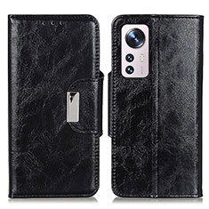 Funda de Cuero Cartera con Soporte Carcasa N04P para Xiaomi Mi 12S Pro 5G Negro