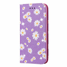 Funda de Cuero Cartera con Soporte Carcasa N05 para Samsung Galaxy Note 20 Ultra 5G Purpura Claro