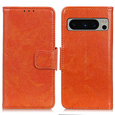 Funda de Cuero Cartera con Soporte Carcasa N05P para Google Pixel 8 Pro 5G Naranja