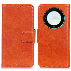 Funda de Cuero Cartera con Soporte Carcasa N05P para Huawei Honor Magic5 Lite 5G Naranja