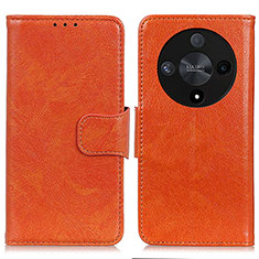 Funda de Cuero Cartera con Soporte Carcasa N05P para Huawei Honor Magic6 Lite 5G Naranja