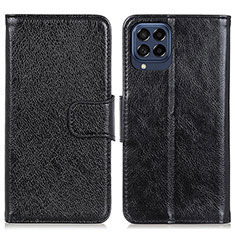 Funda de Cuero Cartera con Soporte Carcasa N05P para Samsung Galaxy M53 5G Negro