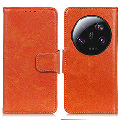 Funda de Cuero Cartera con Soporte Carcasa N05P para Xiaomi Mi 13 Ultra 5G Naranja