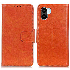 Funda de Cuero Cartera con Soporte Carcasa N05P para Xiaomi Redmi A1 Naranja