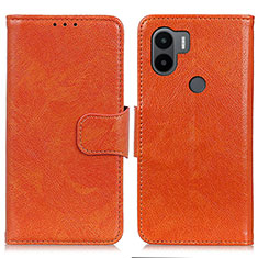 Funda de Cuero Cartera con Soporte Carcasa N05P para Xiaomi Redmi A1 Plus Naranja