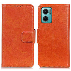 Funda de Cuero Cartera con Soporte Carcasa N05P para Xiaomi Redmi Note 11E 5G Naranja
