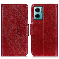 Funda de Cuero Cartera con Soporte Carcasa N05P para Xiaomi Redmi Note 11E 5G Rojo