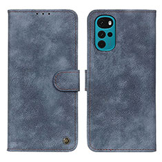 Funda de Cuero Cartera con Soporte Carcasa N06P para Motorola Moto G22 Azul