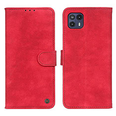 Funda de Cuero Cartera con Soporte Carcasa N06P para Motorola Moto G50 5G Rojo