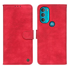 Funda de Cuero Cartera con Soporte Carcasa N06P para Motorola Moto G71 5G Rojo