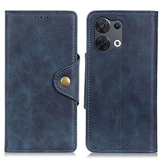 Funda de Cuero Cartera con Soporte Carcasa N06P para Oppo Reno8 5G Azul