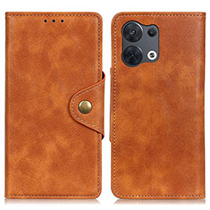 Funda de Cuero Cartera con Soporte Carcasa N06P para Oppo Reno8 Pro+ Plus 5G Marron