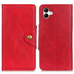 Funda de Cuero Cartera con Soporte Carcasa N06P para Samsung Galaxy A04E Rojo