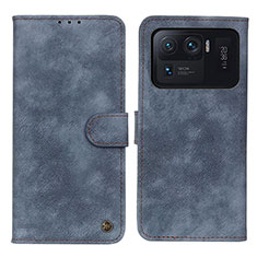 Funda de Cuero Cartera con Soporte Carcasa N06P para Xiaomi Mi 11 Ultra 5G Azul