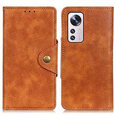 Funda de Cuero Cartera con Soporte Carcasa N06P para Xiaomi Mi 12S 5G Marron