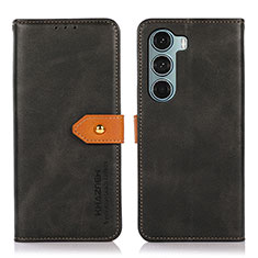 Funda de Cuero Cartera con Soporte Carcasa N07P para Motorola Moto Edge S30 5G Negro