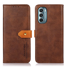 Funda de Cuero Cartera con Soporte Carcasa N07P para Motorola Moto G Stylus (2022) 4G Marron