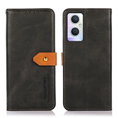 Funda de Cuero Cartera con Soporte Carcasa N07P para Oppo F21s Pro 5G Negro