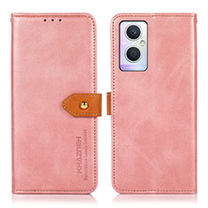 Funda de Cuero Cartera con Soporte Carcasa N07P para Oppo F21s Pro 5G Rosa