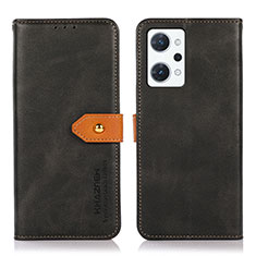 Funda de Cuero Cartera con Soporte Carcasa N07P para Oppo Reno7 A Negro