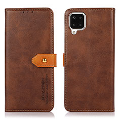 Funda de Cuero Cartera con Soporte Carcasa N07P para Samsung Galaxy M12 Marron