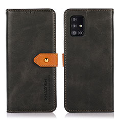 Funda de Cuero Cartera con Soporte Carcasa N07P para Samsung Galaxy M40S Negro