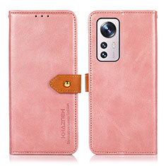 Funda de Cuero Cartera con Soporte Carcasa N07P para Xiaomi Mi 12S 5G Rosa